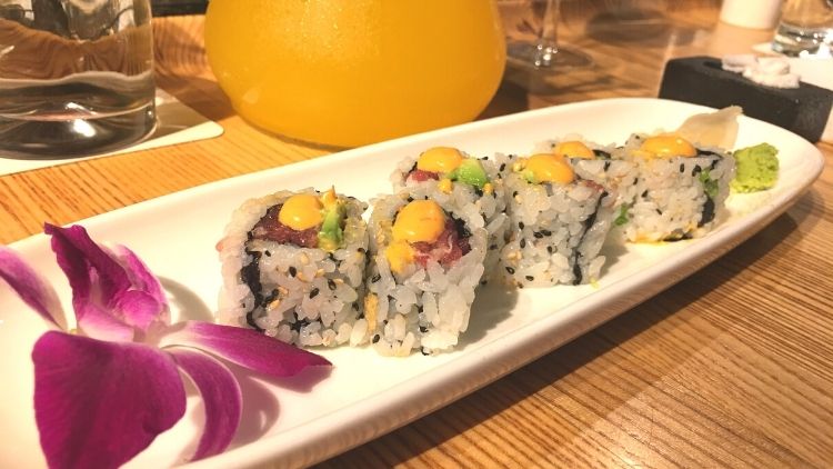 Spicy tuna sushi at Morimoto Asia in Disney Springs