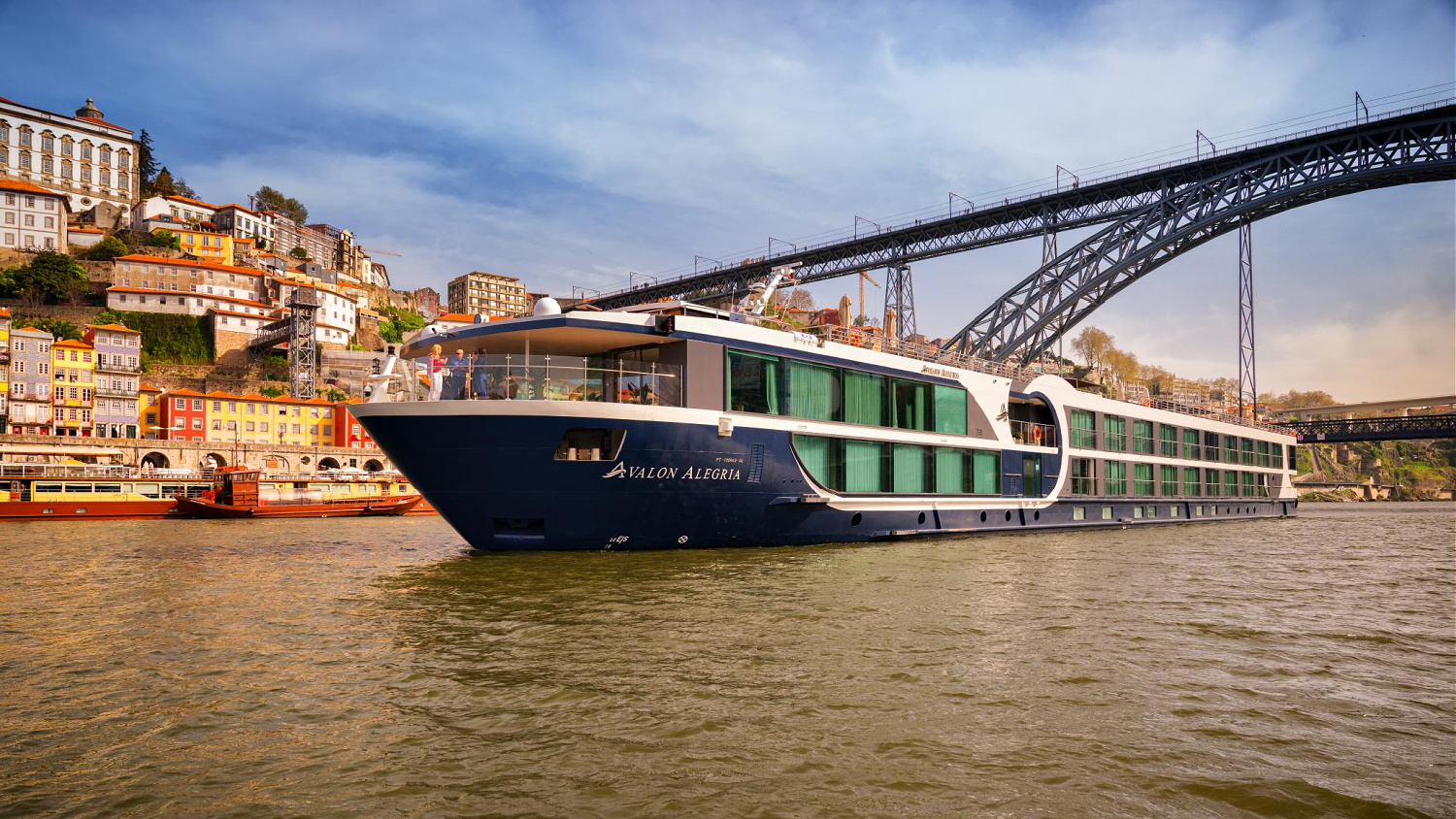 The Avalon Alegria cruising on the Douro River.