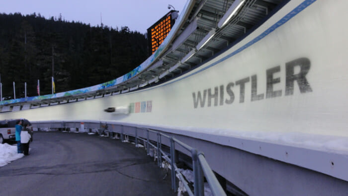 I was in this bobsleigh taking this very corner at 125km/hr. When I saw this one pass I couldn't believe the speed.