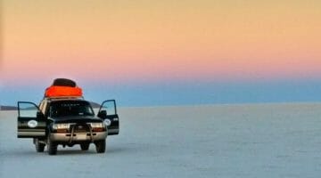 photo, image, sunset, salar de uyuni, bolivia