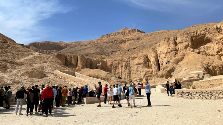 The natural pyramid overlooking the Valley of the Kings