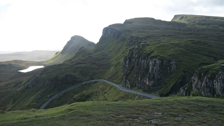 photo, image, road to quiraing, isle of skye without a car