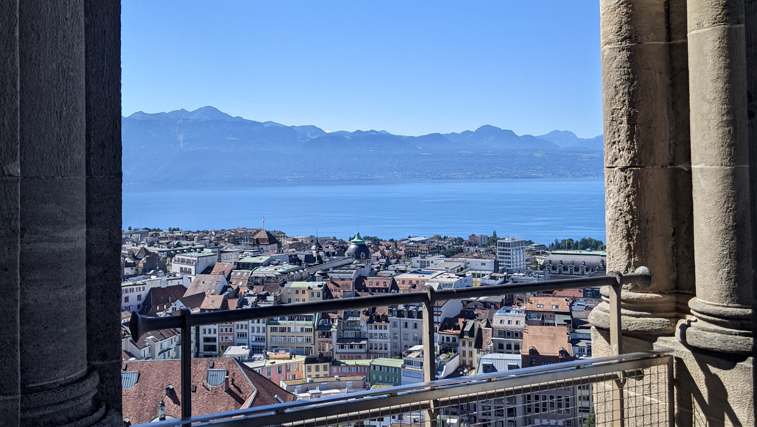 Photo from the Lausanne Cathedral tower, taken while solo in Switzerland