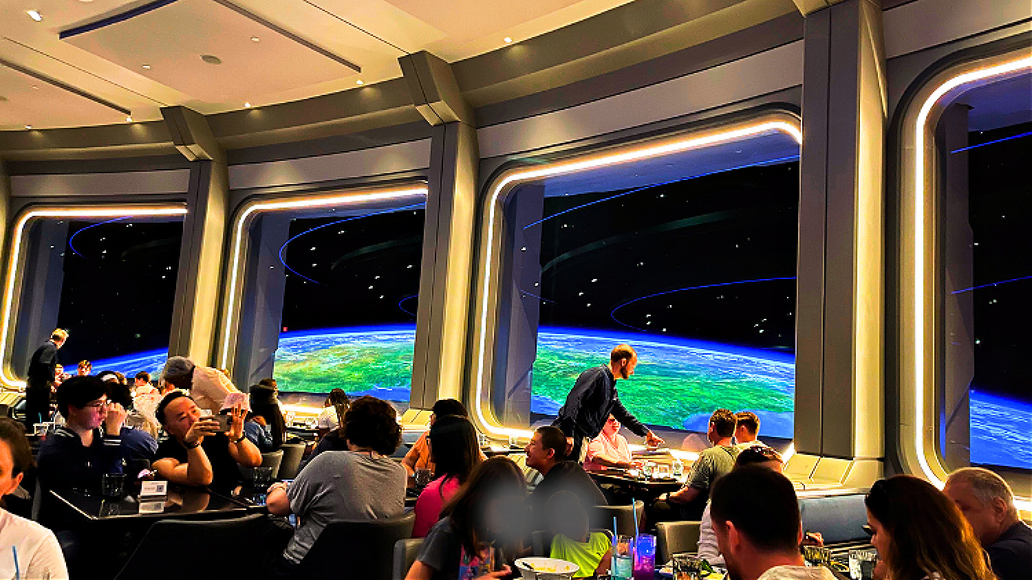 interior of Space 220 Restaurant in EPCOT theme park at Walt Disney World Resort