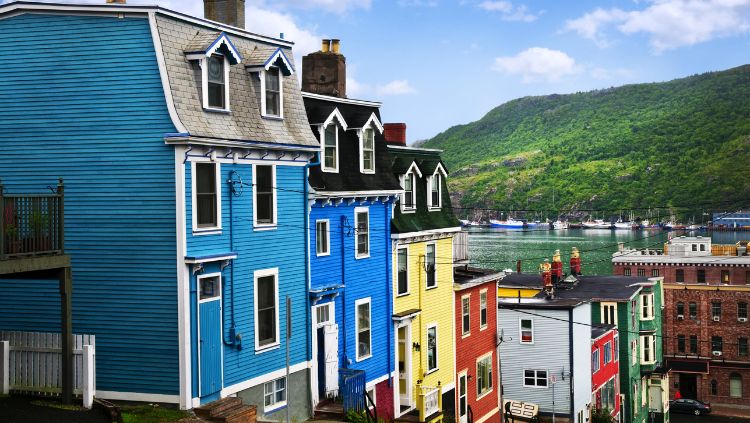 colorful houses in St. John's, Newfoundland 