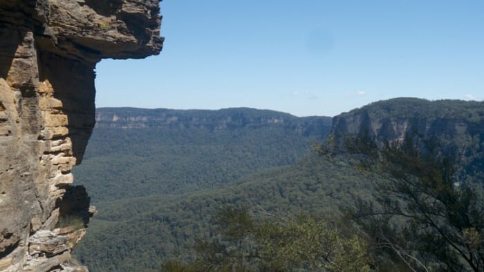 There's a path right to the Three Sisters. This is a view from one of the sisters.