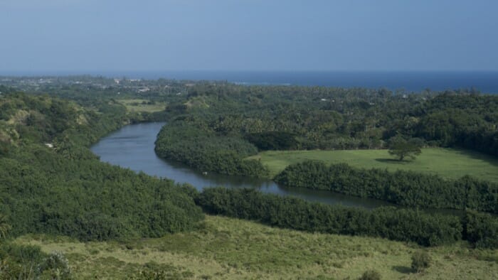 Wailua Valley viewed from the Waialu State Park