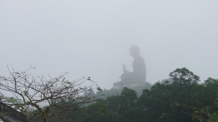 Despite being in a fog, the Big Buddha of Hong Kong was still impressive.