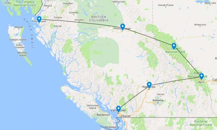 western Canada itinerary